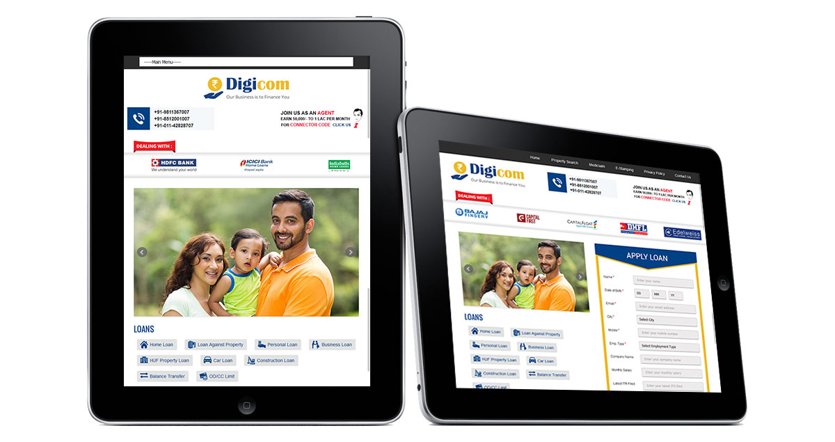 Digicom7 Website iPad