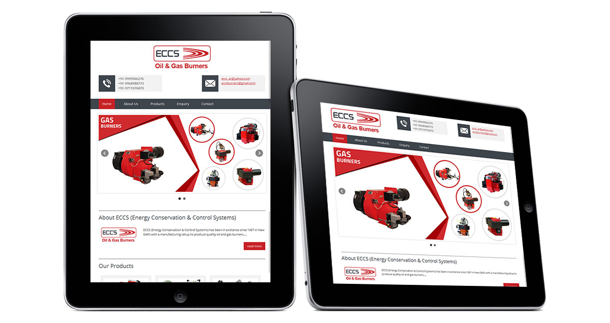 ECCS Burners Website iPad