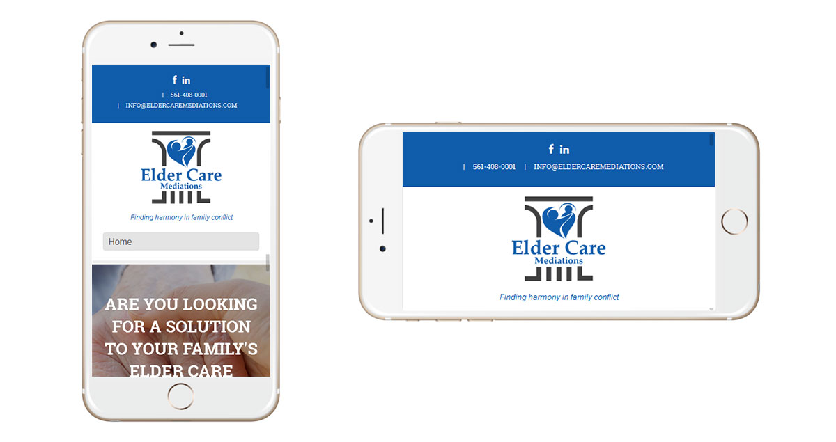 Elder Care Mediations Website Mobile