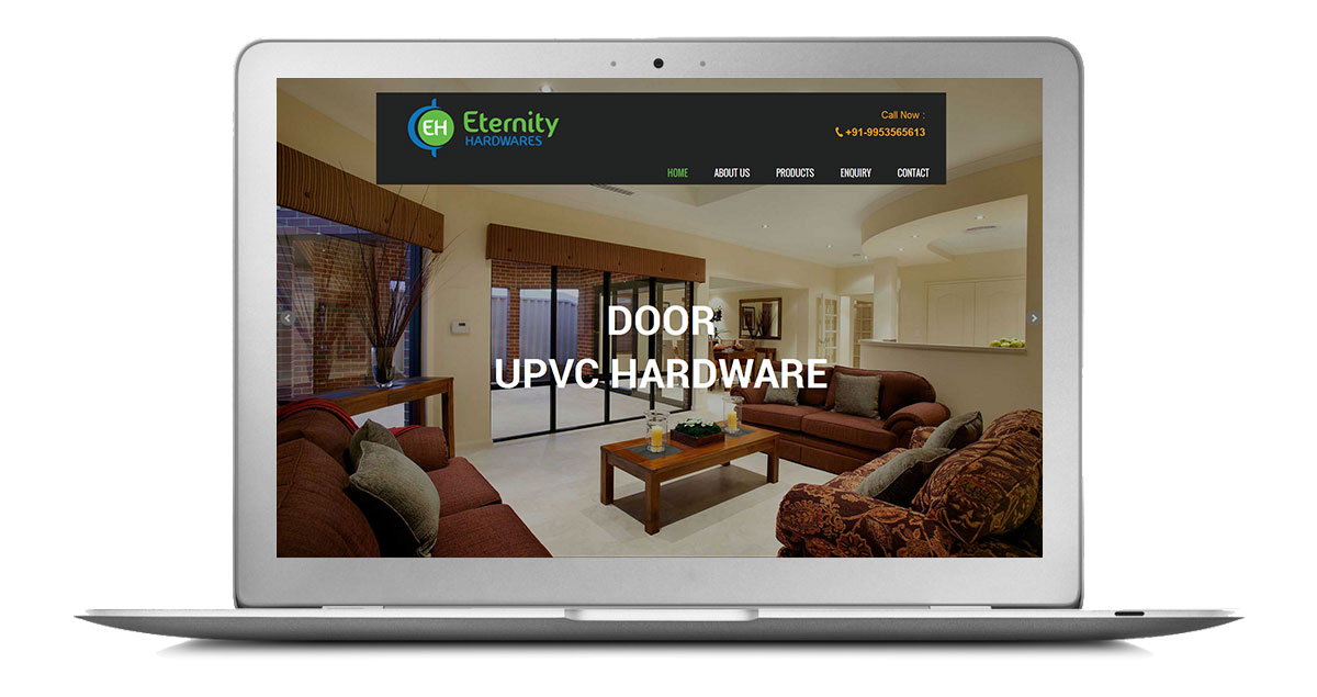 Eternity Hardwares Website Laptop
