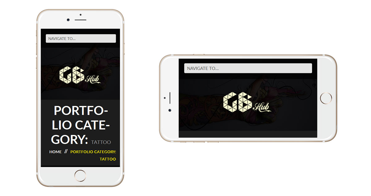 GB Hub Website Mobile