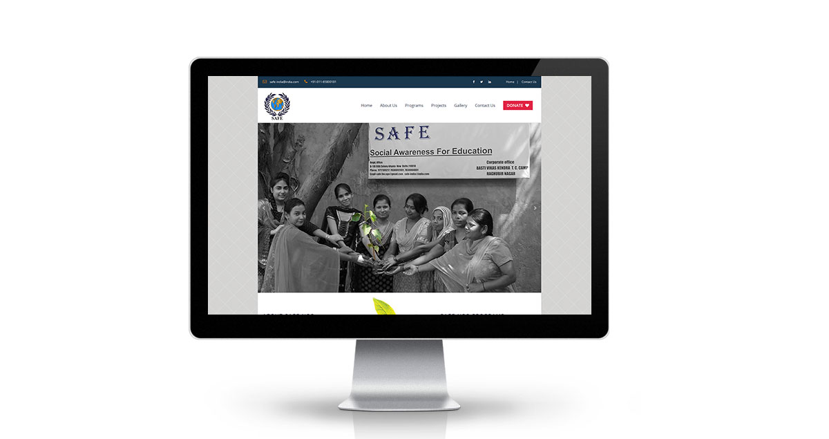 Safe NGO Website Desktop