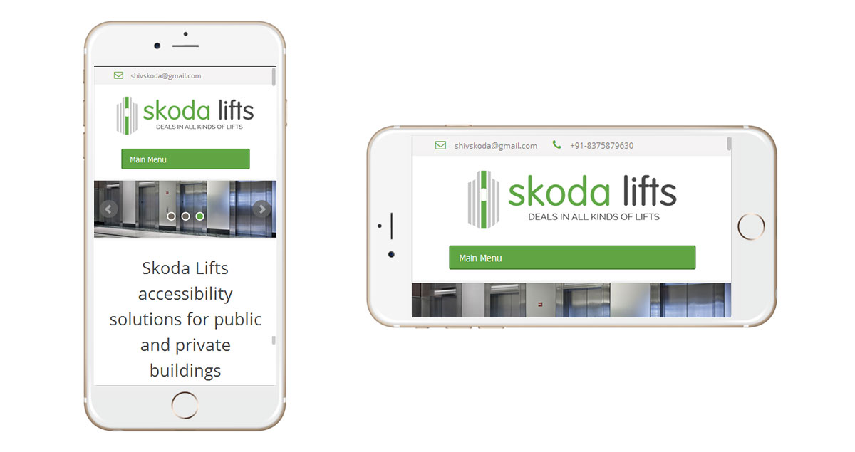 Skoda Lifts Website Mobile