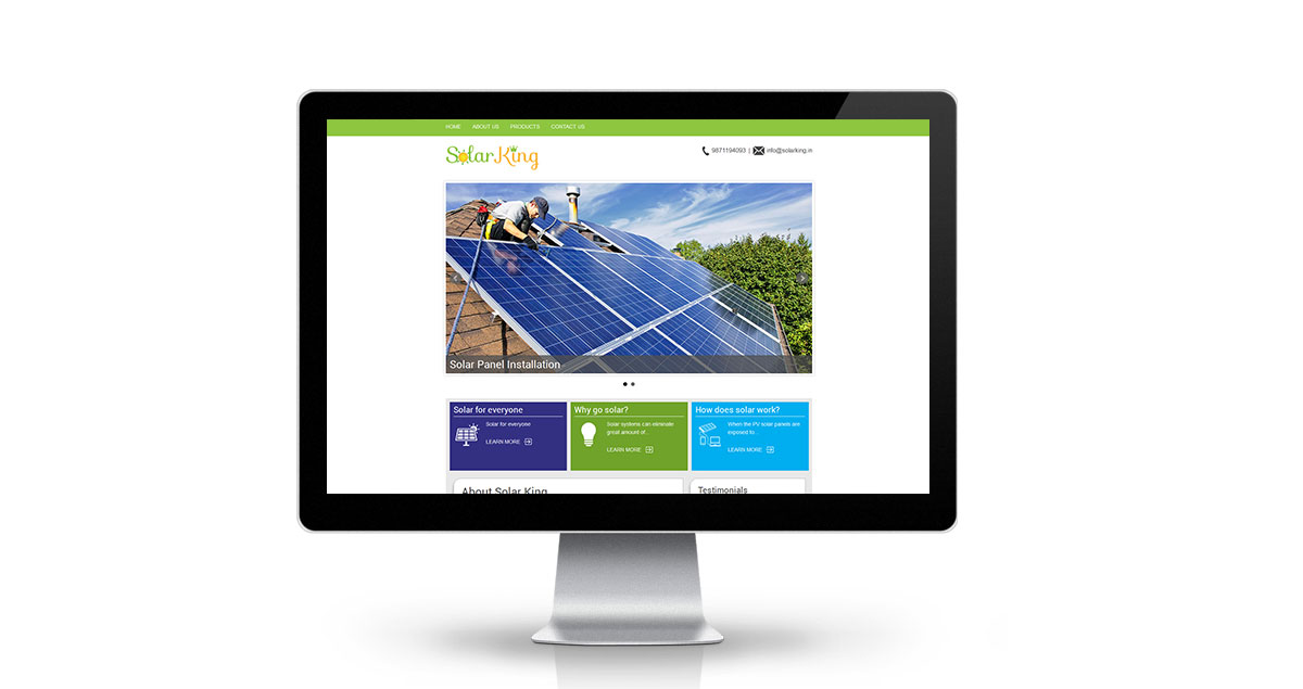 Solar King Website Desktop