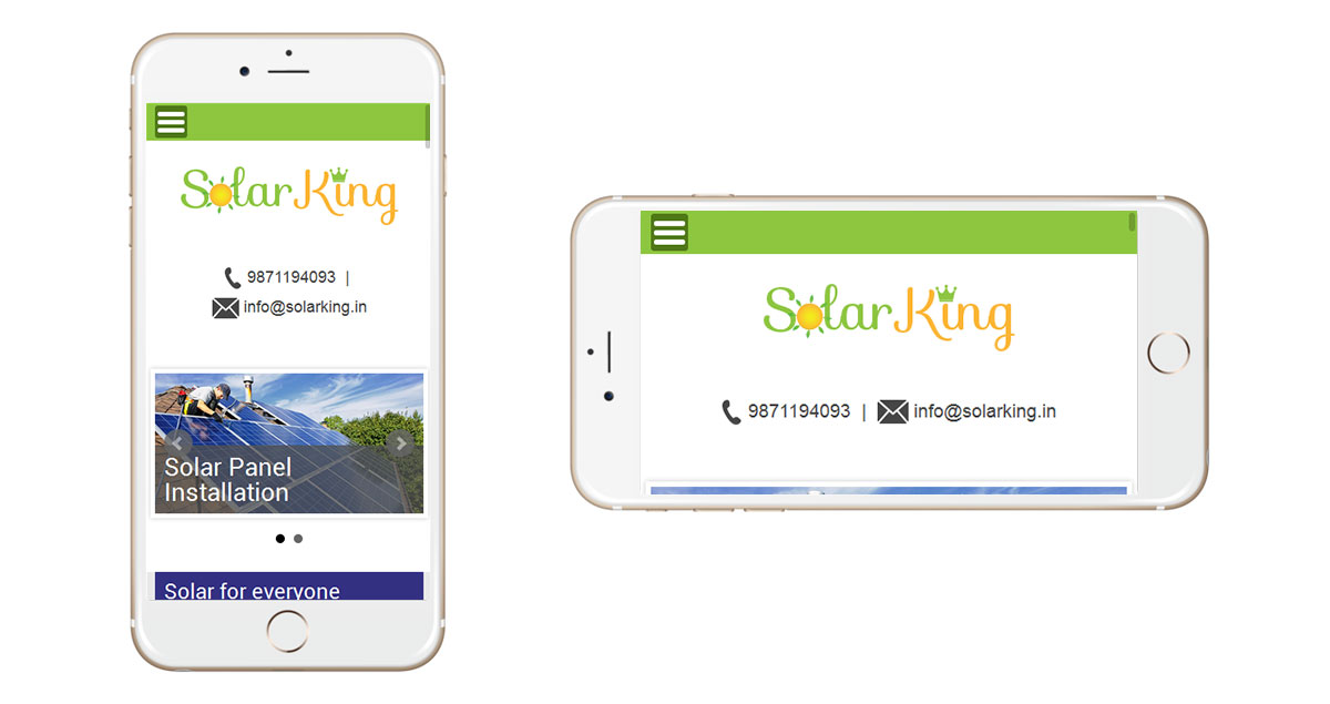 Solar King Website Mobile