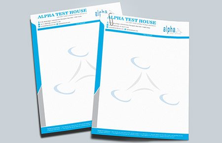 Alpha Test House Letterhead