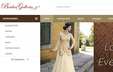 Brides Galleria Website